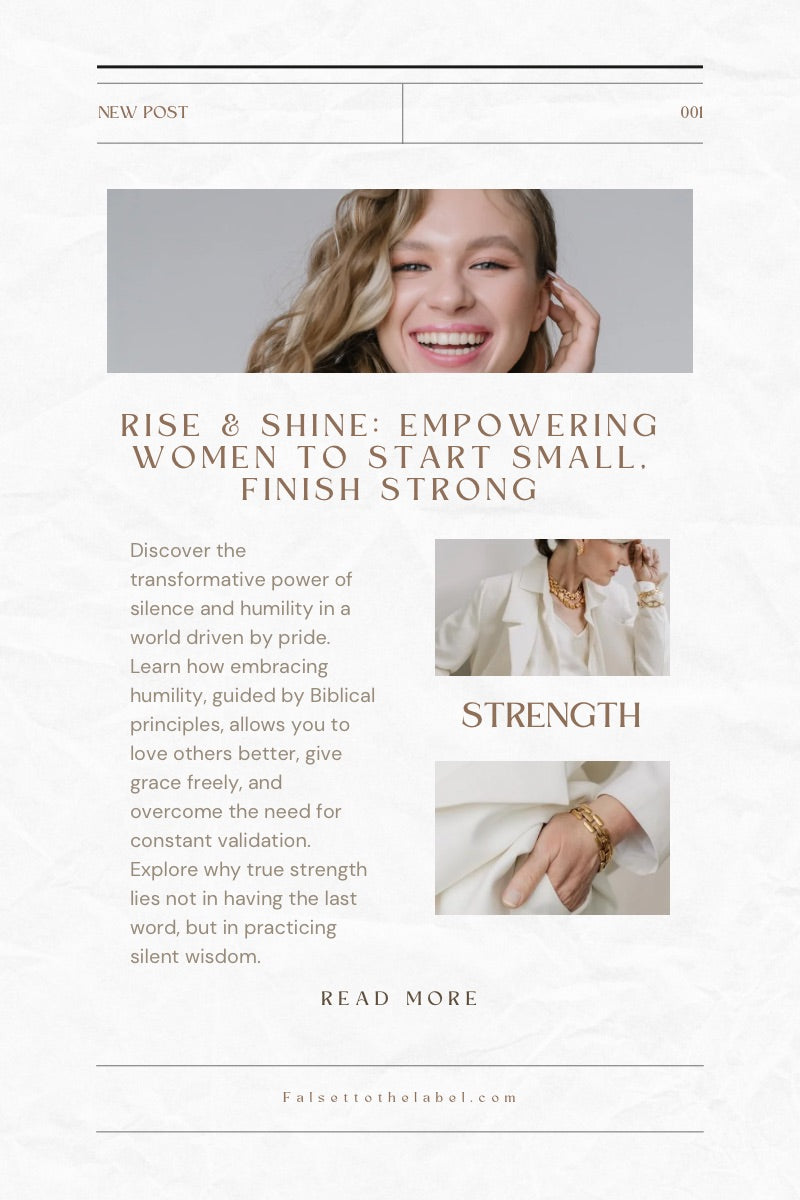 Rise and shine: empowering women to start small finish strong